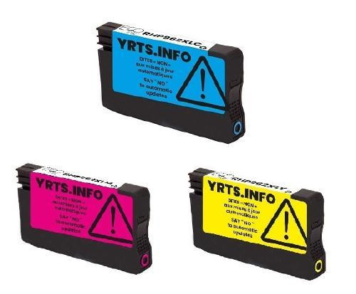 Compatible with HP 962XL Cyan/Magenta/Yellow Remanufactured ECOink Combo Pack - 3 Cartridges in Printers, Scanners & Fax