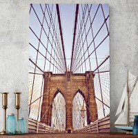 Picture Perfect International Brooklyn Bridge II - Wrapped Canvas Photographic Print