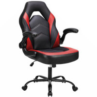 Inbox Zero Gaming Chair - PU Leather Computer Chair Ergonomic Office Chair With Lumbar Support, Height Adjustable Rollin