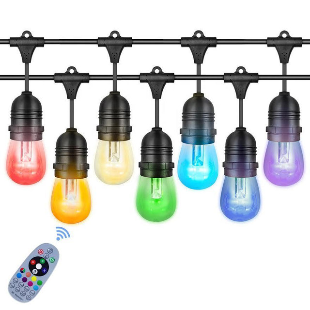 NEW 48 FT RGB 15 LED BULB WEDDING STRING LIGHT MUSIC SYNC 48FT15RGB in General Electronics in Alberta - Image 2