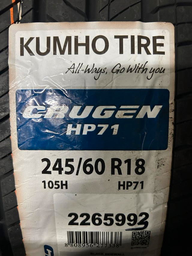 4 Brand New Kumho Crugen HP71 245/60R18 tires $80 REBATE!!  *** WallToWallTires.com *** in Tires & Rims in Ottawa / Gatineau Area