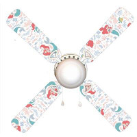 888 Cool Fans 42" 4 - Blade Flush Mount Ceiling Fan with Pull Chain and Light Kit Included