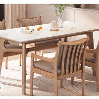 Elevat Home Solid wood rock plate table table and chair Nordic style_10