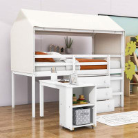 Harper Orchard Venuti Kids Twin Loft Bed with Drawers