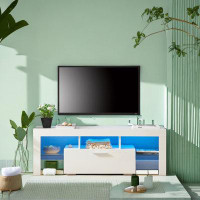 Wrought Studio Modern TV Stand with LED Lights and Ample Storage