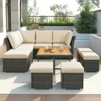 Latitude Run® Patio Furniture Set, 9 Piece Outdoor Conversation Set