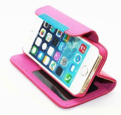 *** $ave 50% *** AOKO Wallet Case - iPhone 5-5S - Pink in Cell Phone Accessories in West Island - Image 4