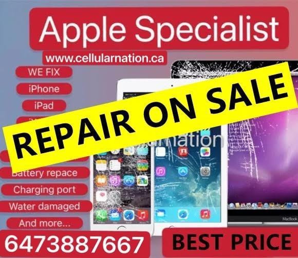 PHONE RERAIR, iPhone+SAMSUNG+iPad+iWatch+google+HUAWEI , broken screen, battery replace, charging port, water damaged in Cell Phone Services in Toronto (GTA)