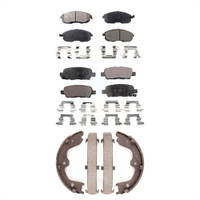 Front Rear Semi-Metallic Brake Pads Parking Shoes Kit For Nissan Altima INFINITI G35 350Z KFN-100503