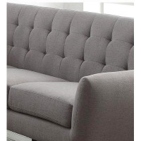 Corrigan Studio Manjulata Light Grey Sectional Sofa With Tapered Leg
