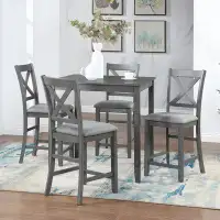 Gracie Oaks 5-Piece Dining Table Set