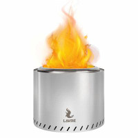 MaMa 14.96'' H x 19.3'' W Stainless Steel Wood Burning Outdoor Fire Pit with Lid
