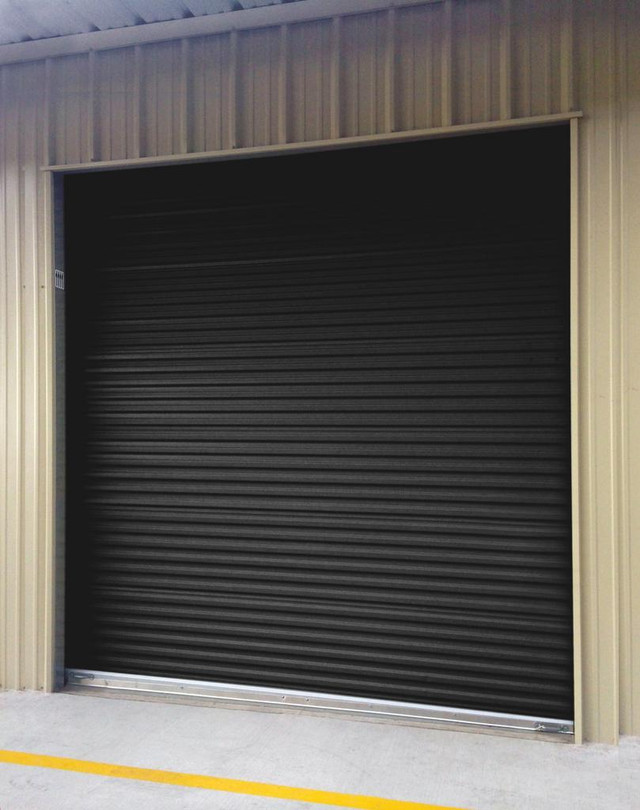 Over Stocked Roll-Up Doors 8 6 Wide x 8 High BLACK Doors Must Go! in Garage Doors & Openers in Alberta - Image 2