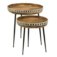 Foundry Select Shunichi Solid Wood 3 Legs Nesting Tables