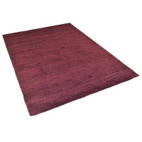Latitude Run® Solid Colour Handmade Rectangle 4 'x 6' Silk Area Rug in Light Purple