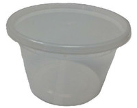 Clear 24 oz. Microwaveable Soup Container with Lid 50/CS