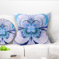 Made in Canada - East Urban Home Floral Fractal Flower Pattern Throw Pillow