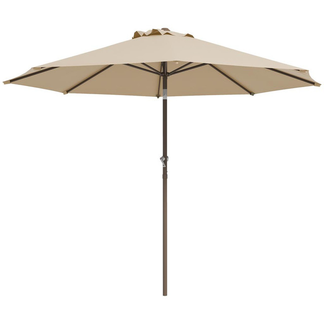Patio Umbrella 8.6' x 8.6' x 7.2' Brown in Patio & Garden Furniture - Image 2