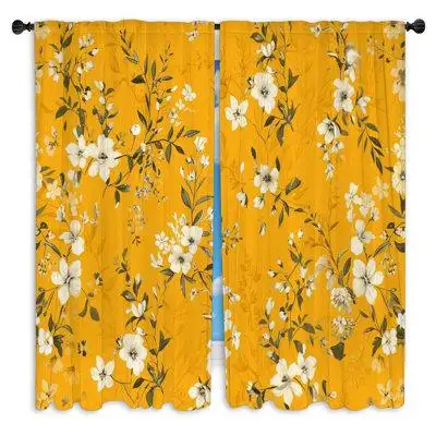 Upgrade your home decor with these Floral sheer window curtains printed in the USA! Great for your b...