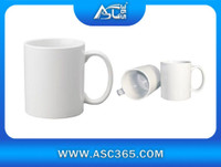 1pc 11oz White Blank Sublimation Mug Coffee Porcelain Mugs Stoneware Mug Sublimation Heat Press Printing Craft 001007