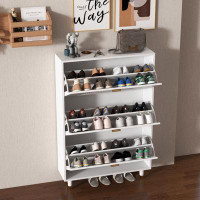 Latitude Run® 16 Pair Shoe Storage Cabinet