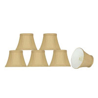 Darby Home Co 4" H Sateen cotton Bell Lamp shade ( Clip on ) in Beige