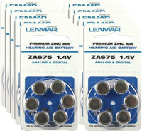 LENMAR HZA675-60 ZA675 Premium Zinc Air Hearing Aid Batteries, 60 pk electronic