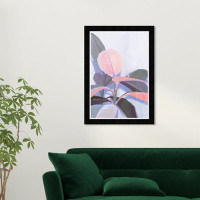 Bay Isle Home™ Floral and Botanical Pastel Plants Tropical Pink Paper Wall Art Print