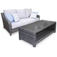 Signature Design by Ashley Elite Park Outdoor Sofa With Coffee Table