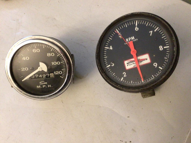 Moroso Tach Sun Speedo Vintage Drag Racing Tachometer Speedometer in Other Parts & Accessories