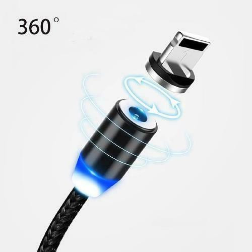2M Magnetic 360 Fast Charging USB Cable With 8-Pin, Type C and Micro USB Connector Heads For Smartphones And Tablets - B in Cell Phone Accessories - Image 2