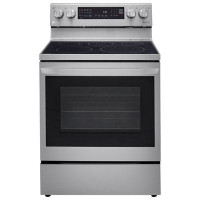 LG 30" 6.3 Cu. Ft. True Convection 5-Element Electric Air Fry Range (LREL6325F) - Stainless Steel