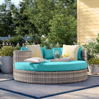 Wade Logan Avelinn 70" Wide Outdoor Patio Daybed with Cushions