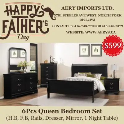 Fatherss day Special sale on Furniture!! Bedroom sets on sale!!