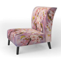Red Barrel Studio Apple Blossom Translucent Glow I - Upholstered Traditional Accent Chair