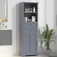 Wildon Home® Donnielle Freestanding Linen Cabinet