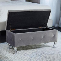 House of Hampton Heihachi Faux Leather Upholstered Storage Bench