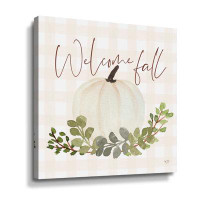Rosalind Wheeler Welcome Fall Pumpkin Gallery Wrapped Canvas