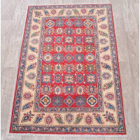 Isabelline One-of-a-Kind Nishith Hand-Knotted 3'4" x 4'9" Wool Red Area Rug