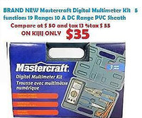 BRAND NEW de luxe Mastercraft Digital Multimeter Kit with 5 functions, 19 Ranges, 10 A DC Range , PVC Sheath