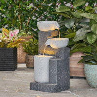 17 Stories Cato Outdoor Modern 3 Tier Fountain