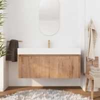 Ebern Designs Burlwood 47.32'' Single Bathroom Vanity with Resin Top