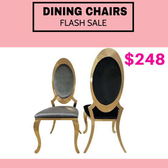 Dining Chair in Gold Frame Sale !! in Dining Tables & Sets in Mississauga / Peel Region
