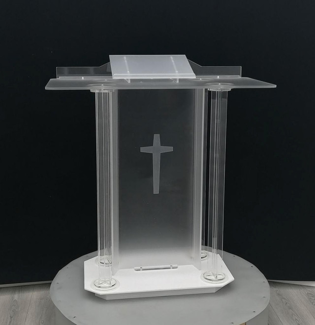 .Church Podium Acrylic Clear Speech Lectern for Conference Prayer Weddings 220619 in Other Business & Industrial in Toronto (GTA) - Image 4