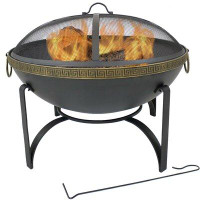 World Menagerie Damit Steel Wood Burning Fire Pit