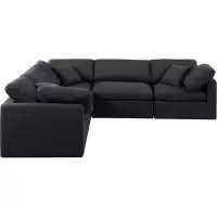 Meridian Furniture USA Indulge 5 - Piece Upholstered Corner Sectional