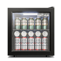 Simzlife Simzlife 55 Cans Convertible Beverage Refrigerator with Wine Storage and with Glass Door