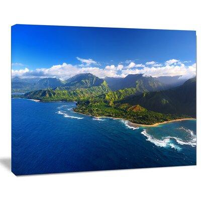 Made in Canada - Design Art Na Pali Coast Wide View - Wrapped Canvas Photograph Print in Home Décor & Accents