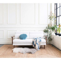 Orren Ellis Modern Fabric Upholstered Sofa With Wood Frame,