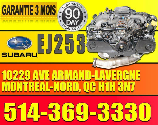 Moteur Subaru Legacy, Forester, Impreza, Outback EJ20 EJ252 EJ253 EJ25 06 07 08 09 10 11 12 in Engine & Engine Parts in City of Montréal